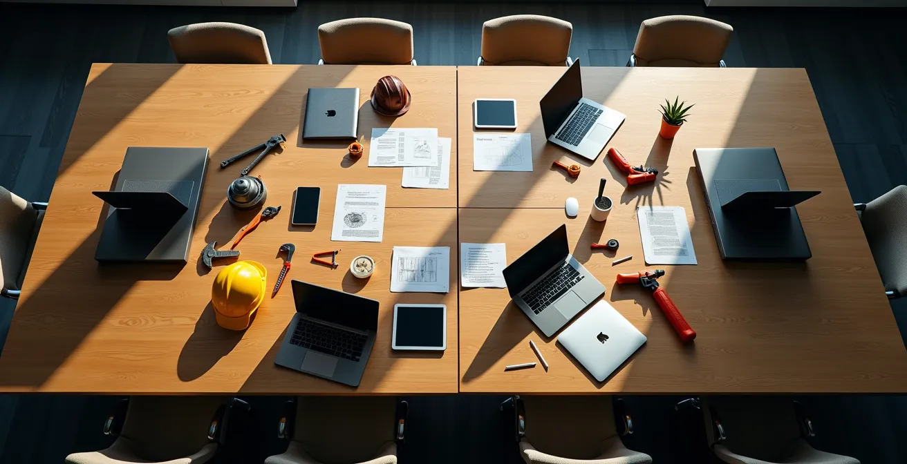 Visualisierung der aufgabenbasierten Arbeitsplatzflexibilität in verschiedenen Abteilungen