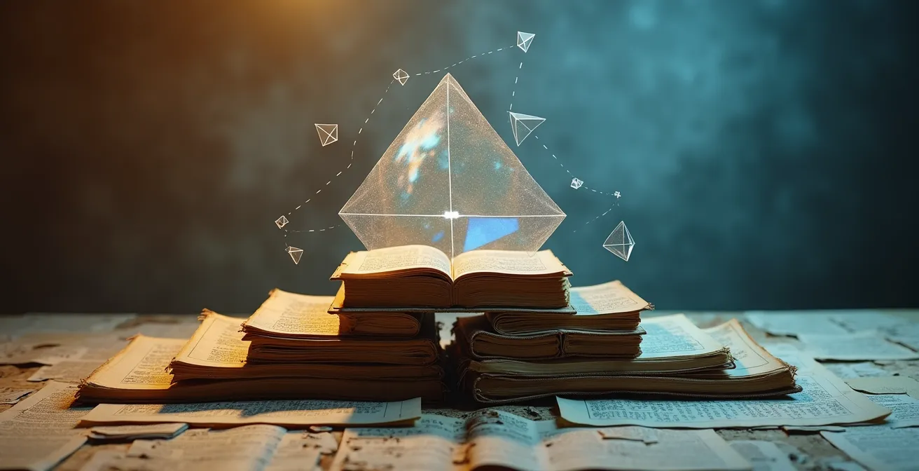 Modernes digitales Archivverwaltungssystem mit historischen Dokumenten