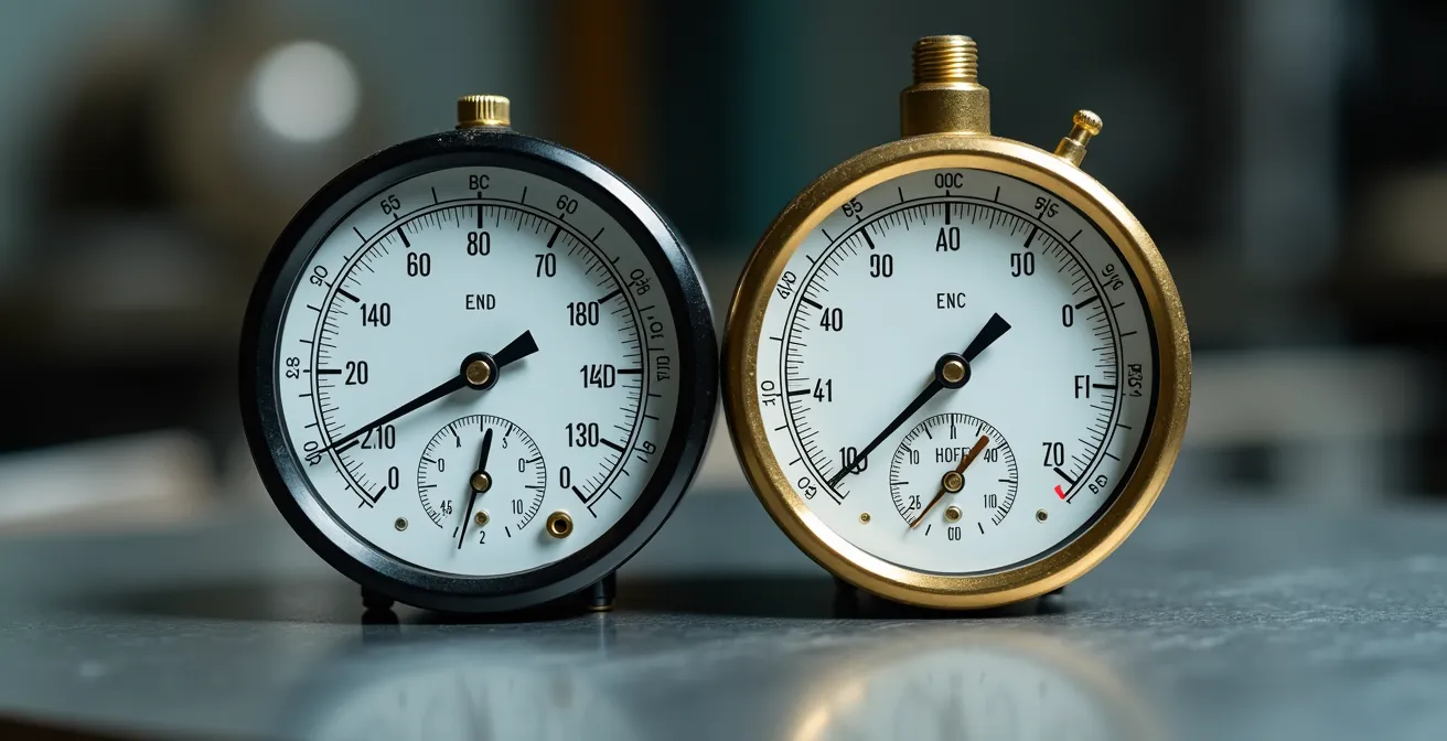 Visualisierung eines dualen KPI-Systems mit Balance zwischen Innovation und Effizienz