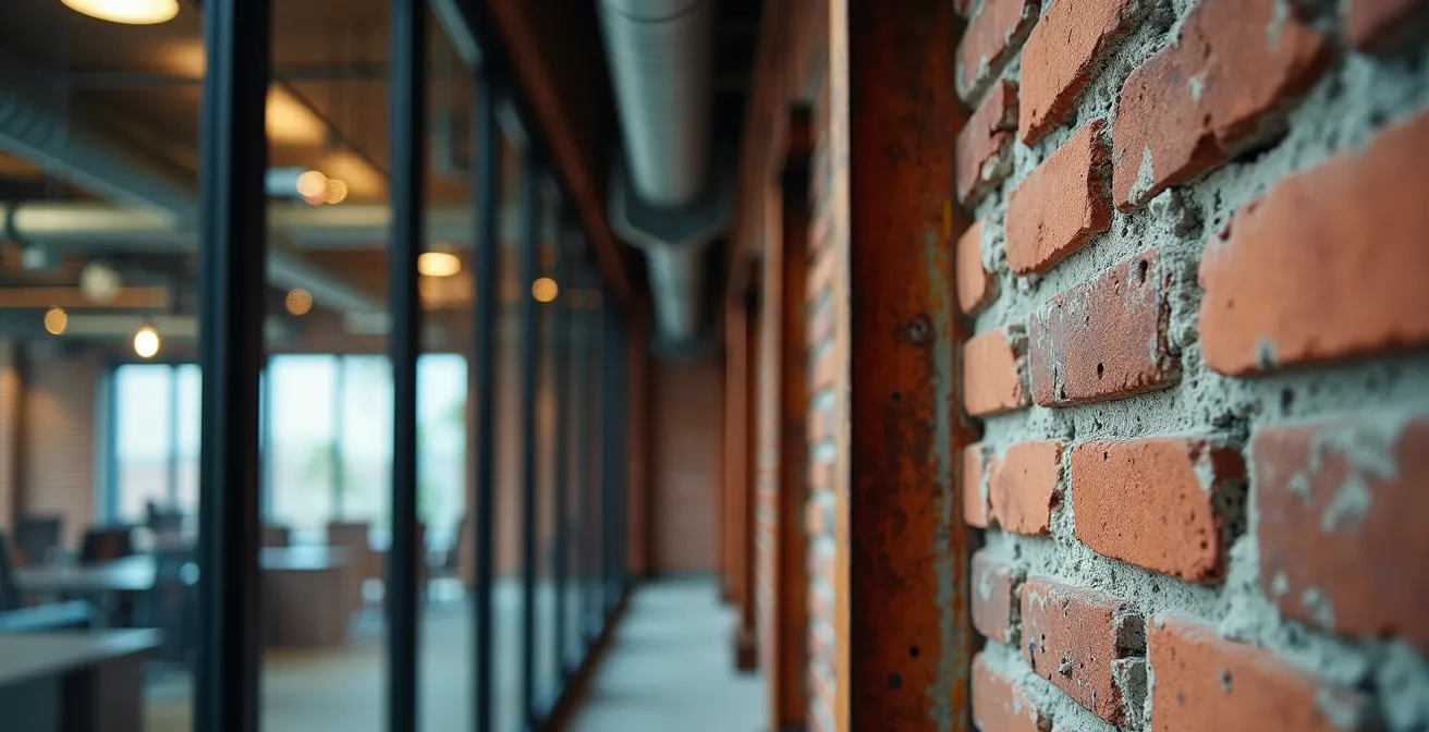 Modernisiertes Industrieerbe-Gebäude als identitätsstiftender Arbeitsplatz