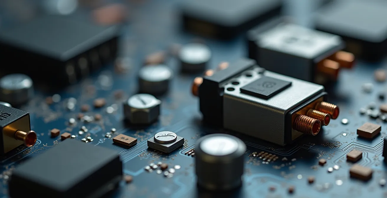 Explosionszeichnung eines modularen Produkts mit austauschbaren Komponenten