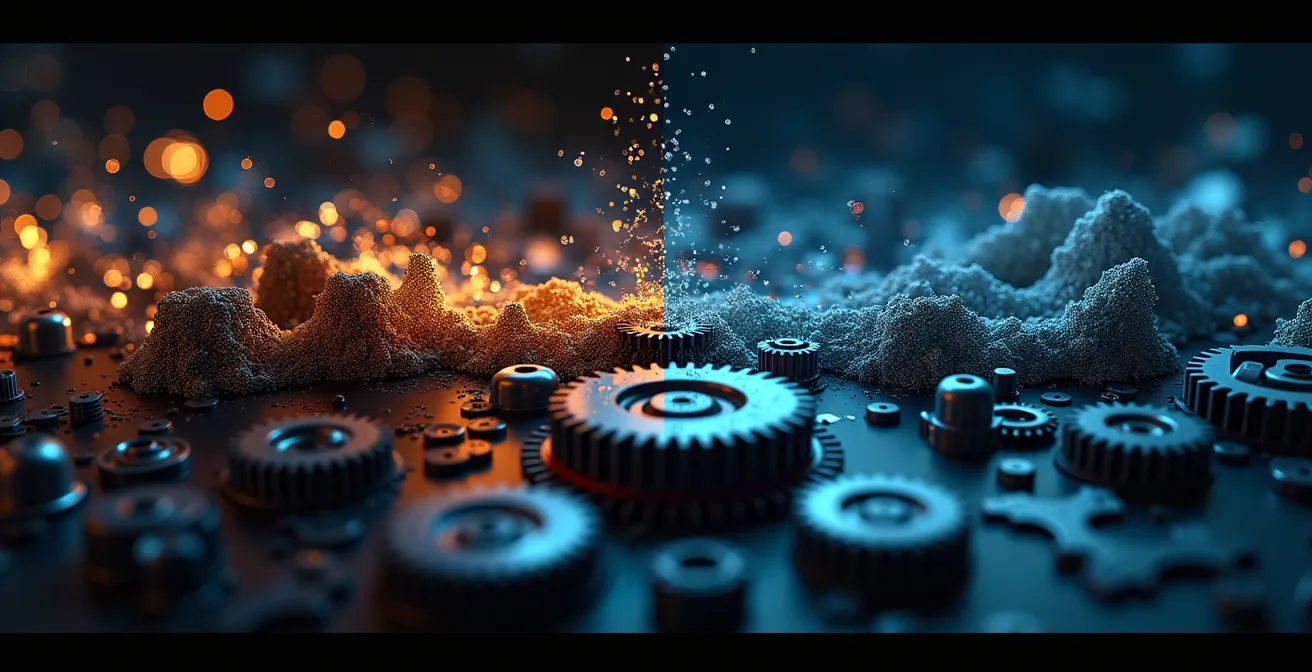 Visualisierung der sinkenden Halbwertszeit von Fähigkeiten in der deutschen Industrie