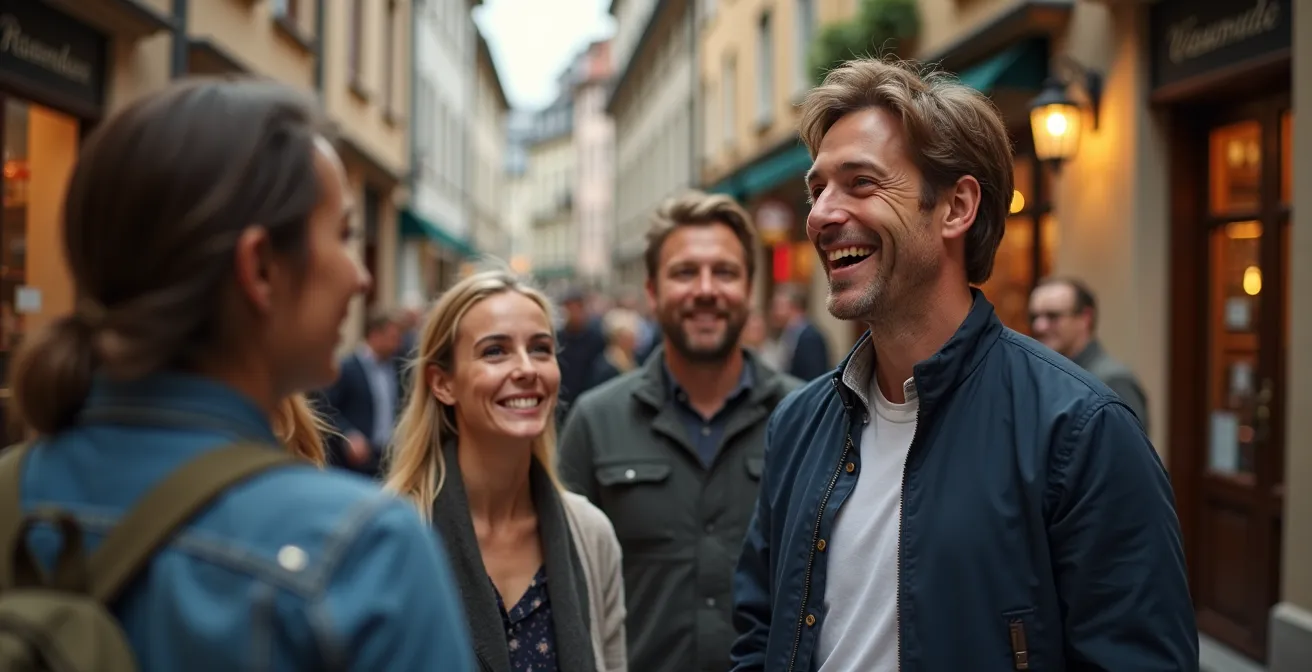 Team bei einer interaktiven Urban-Discovery-Challenge in einer deutschen Stadt